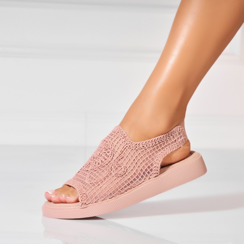 Poze Sandale fara Toc din Textil dama Roz Avalynn