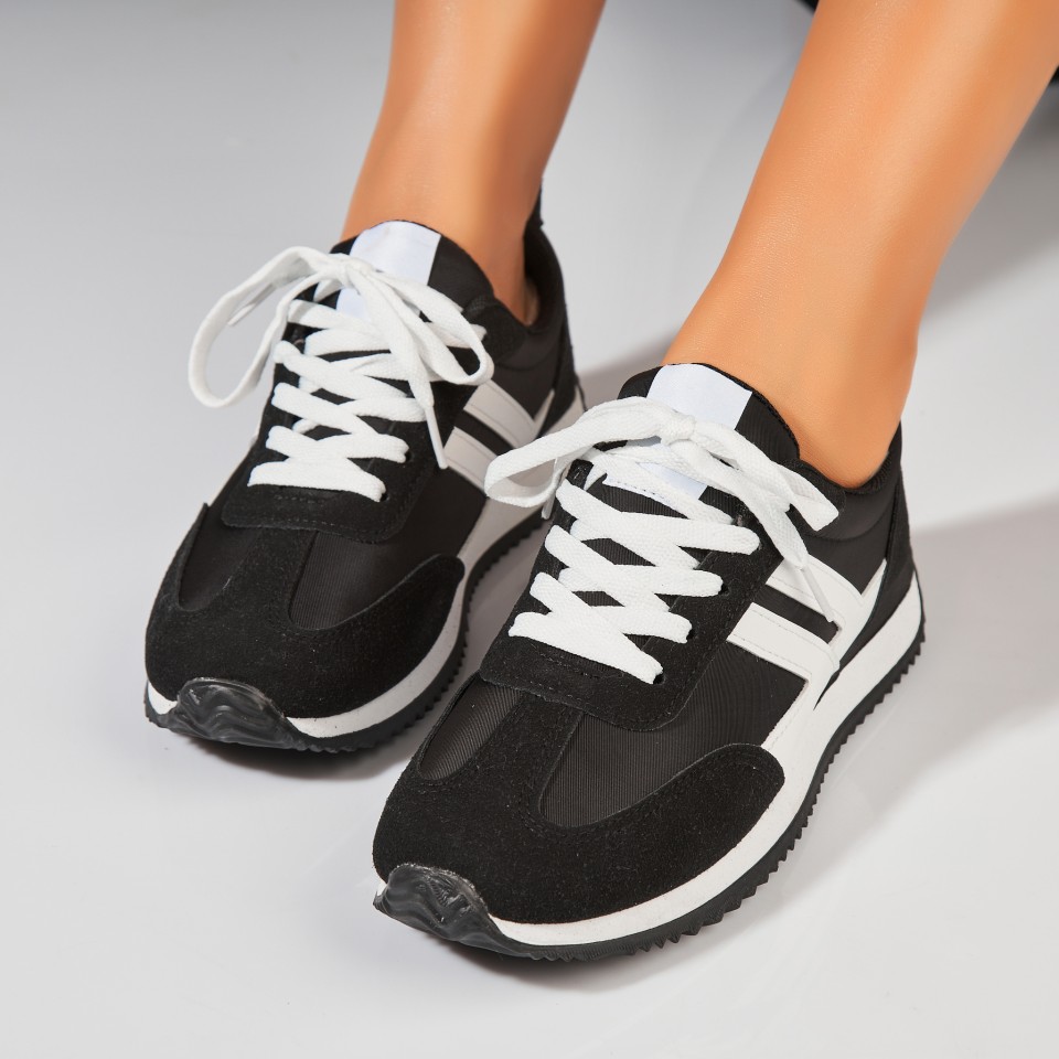Poze Adidași damă Negri din Piele Ecologica Intoarsa Kiro