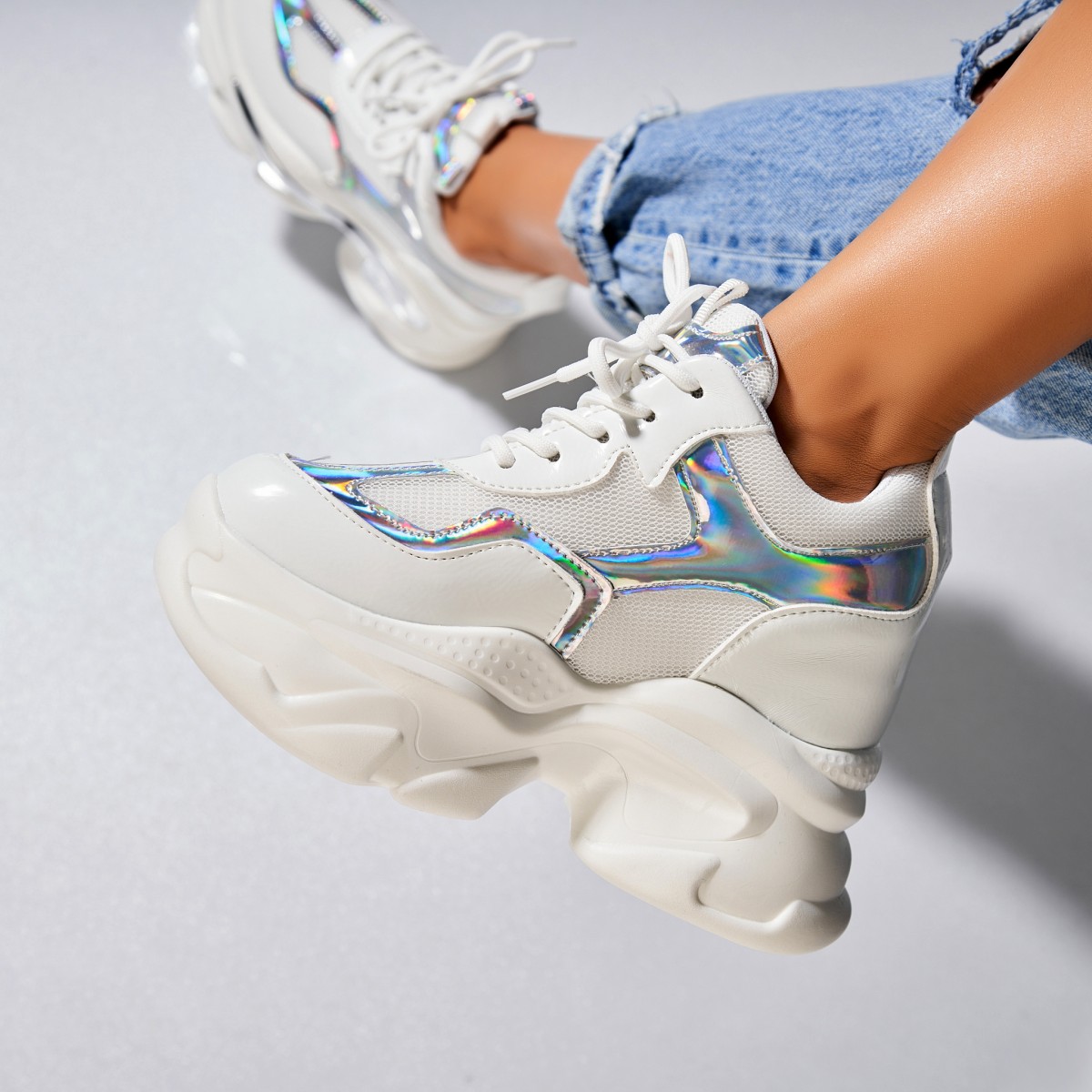 Poze Adidași damă Piele Ecologica Alb Alaysa