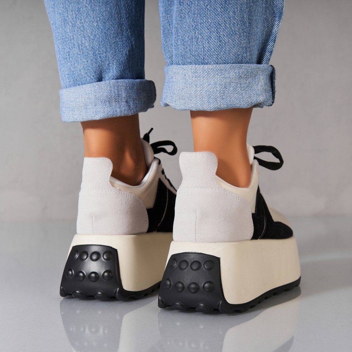 Poze Adidași damă Piele Ecologica Intoarsa Alb Eyas