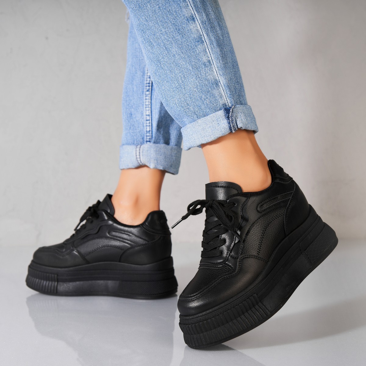 Poze Adidași damă Piele Ecologica Negru Yeziel