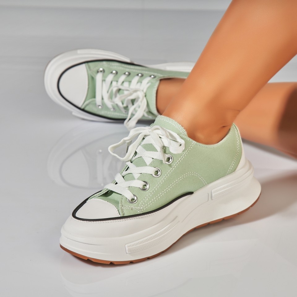 Poze Adidasi Dama Verzi din Textil Lilien