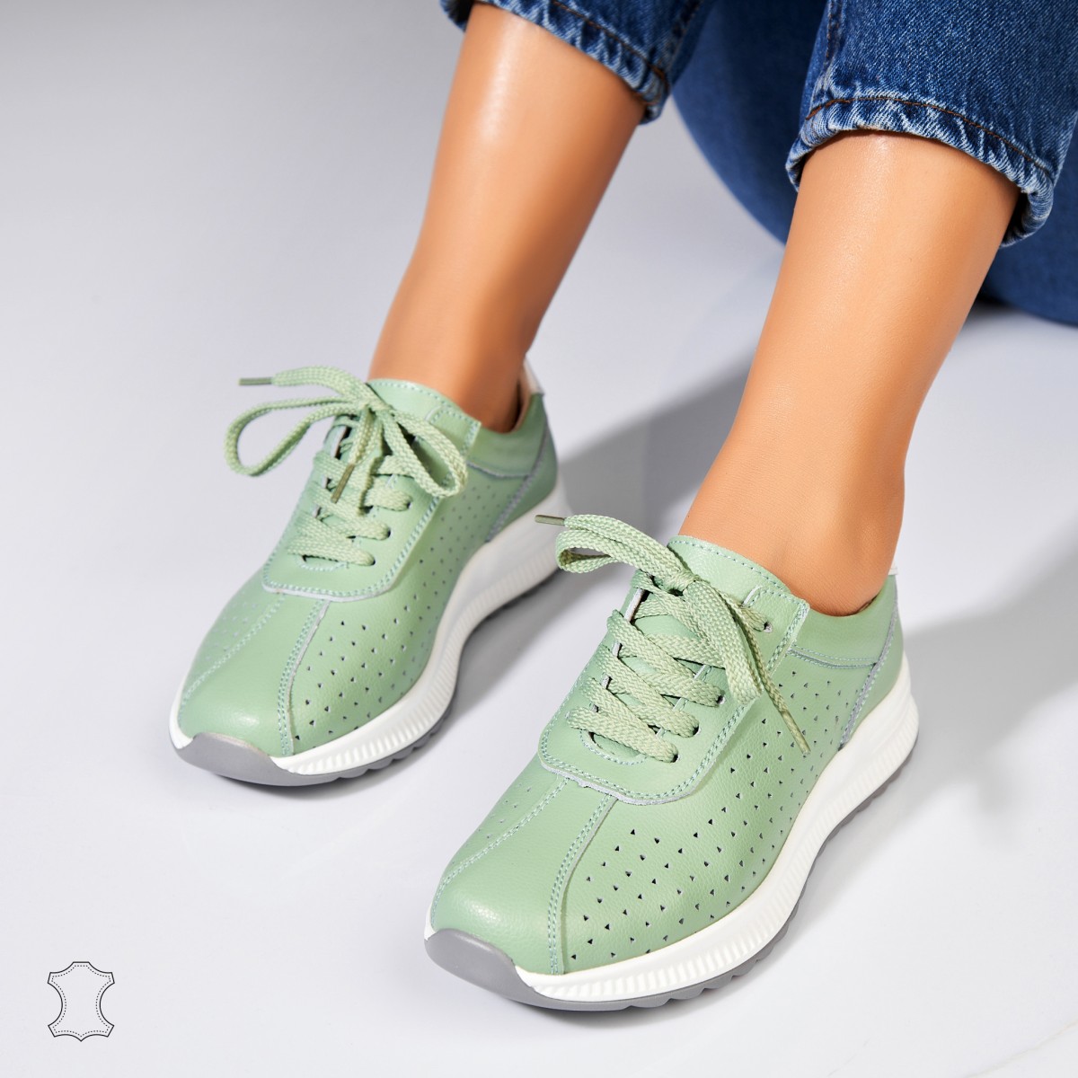 Poze Adidasi Piele Naturala Verzi Maryjane