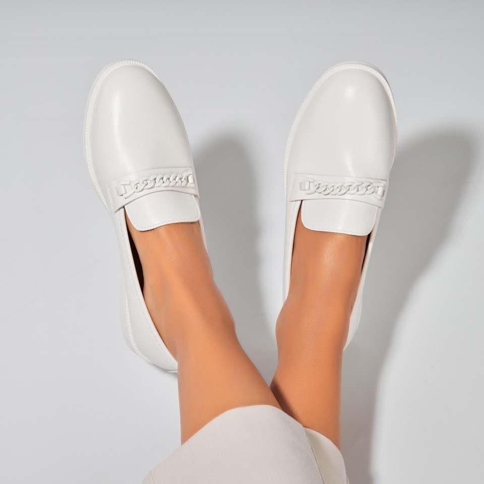 Poze Balerini dama Piele Ecologica Alb Henly