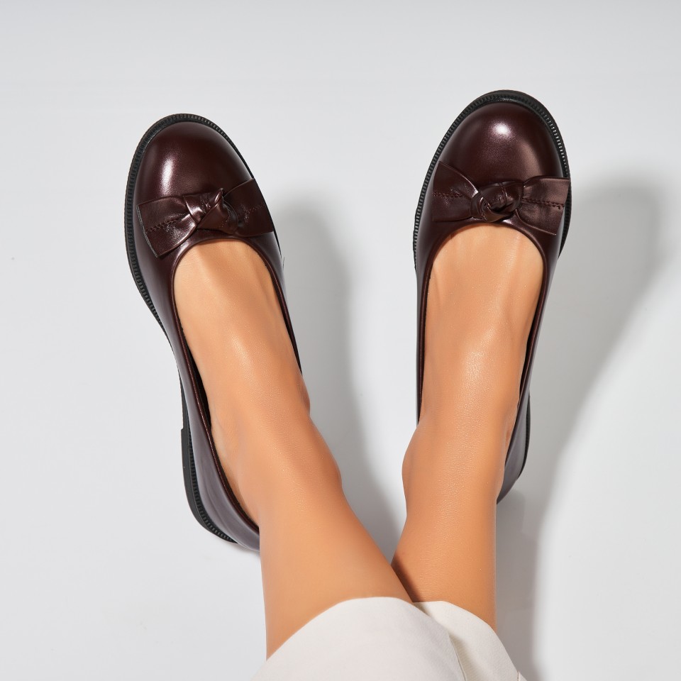 Poze Balerini dama Piele Ecologica Bordo Avien