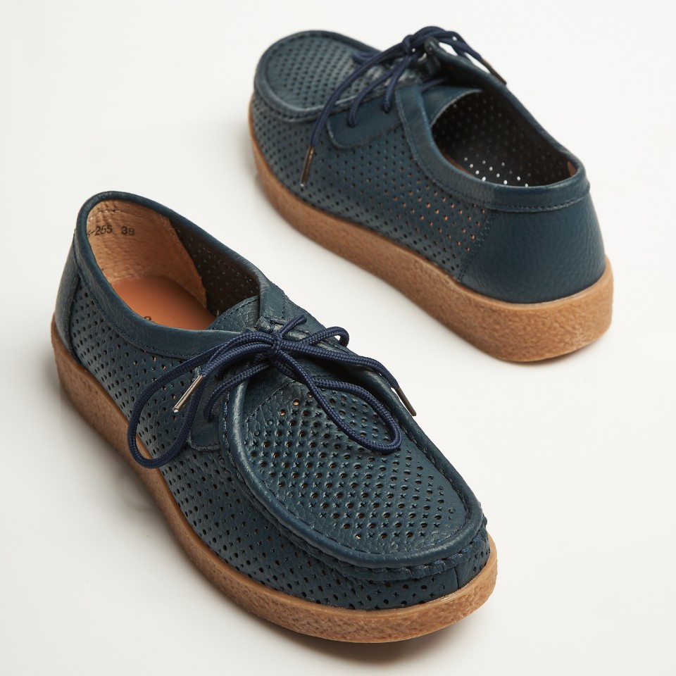 Poze Mocasini dama Piele Naturala Bleumarin Jyana