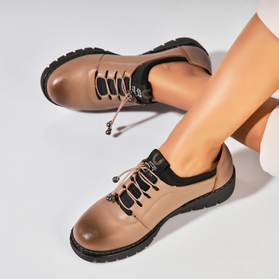 Poze Pantofi dama casual Kaki din Piele Ecologica Fira