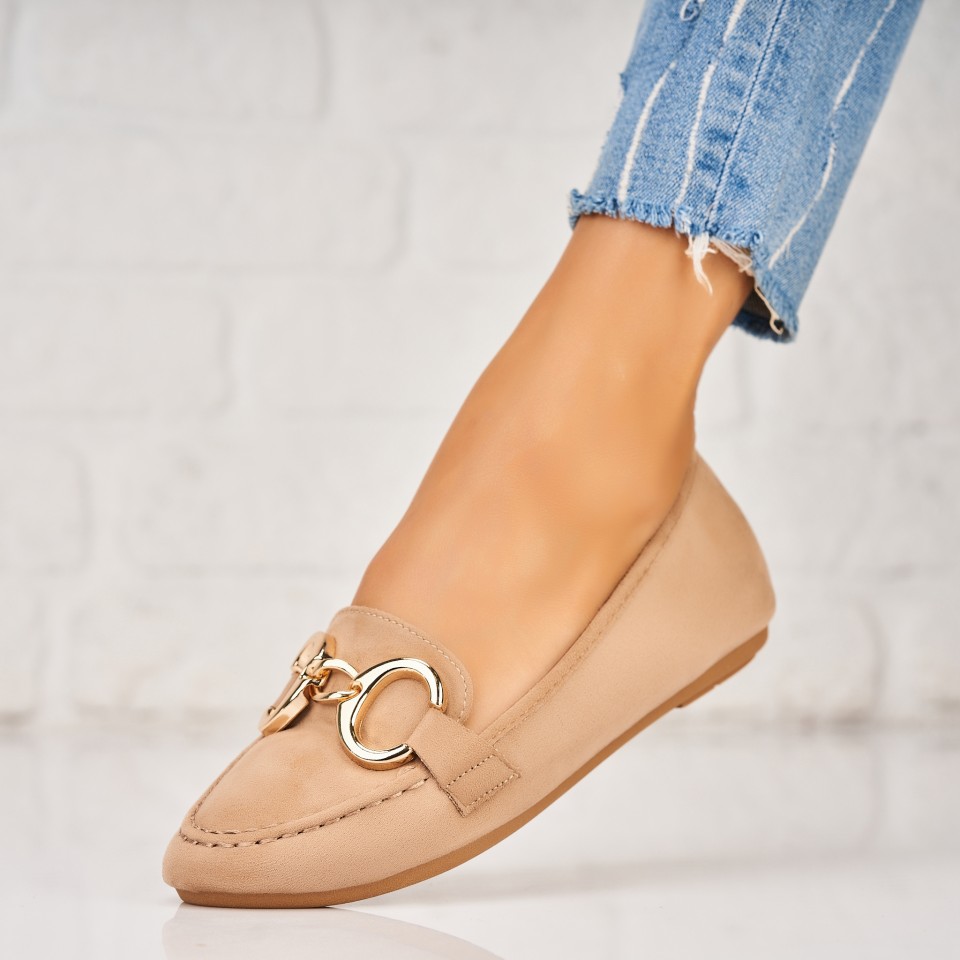 Poze Pantofi dama casual Kaki din Piele Ecologica Intoarsa Yostina