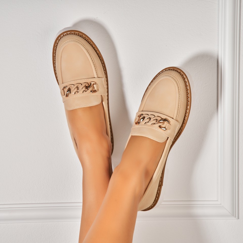 Poze Pantofi dama casual Kaki din Piele Ecologica Kamari