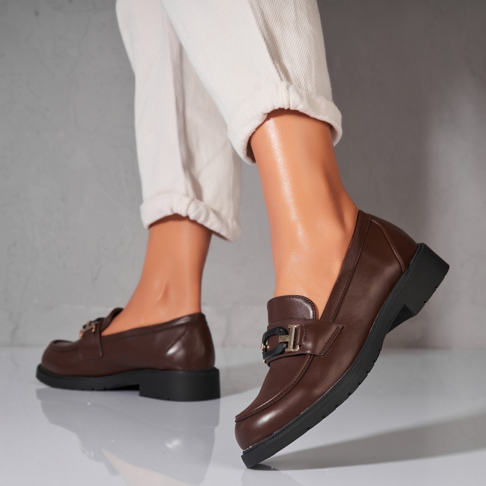 Poze Pantofi dama casual Maro din Piele Ecologica Darcy