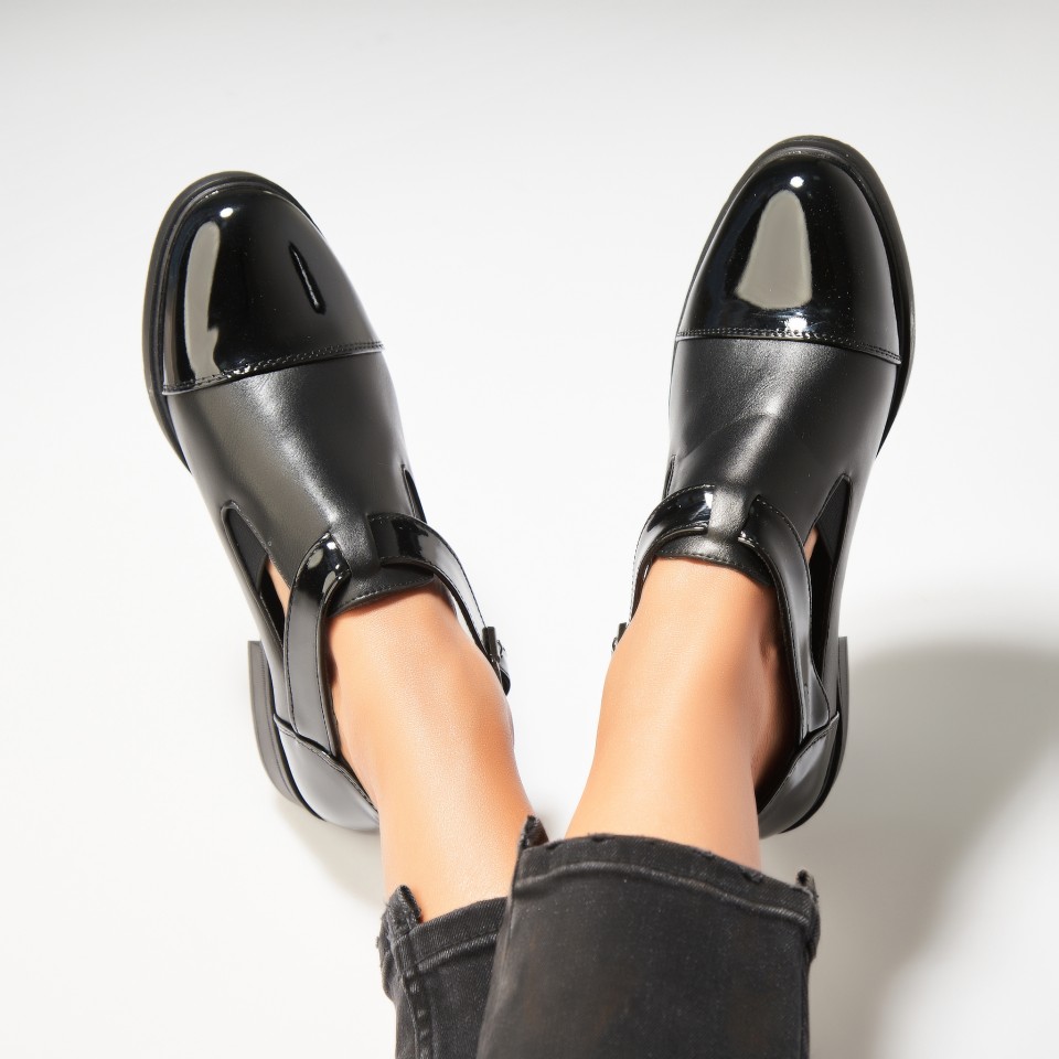 Pantofi dama casual Negri din Piele Ecologica Alison4