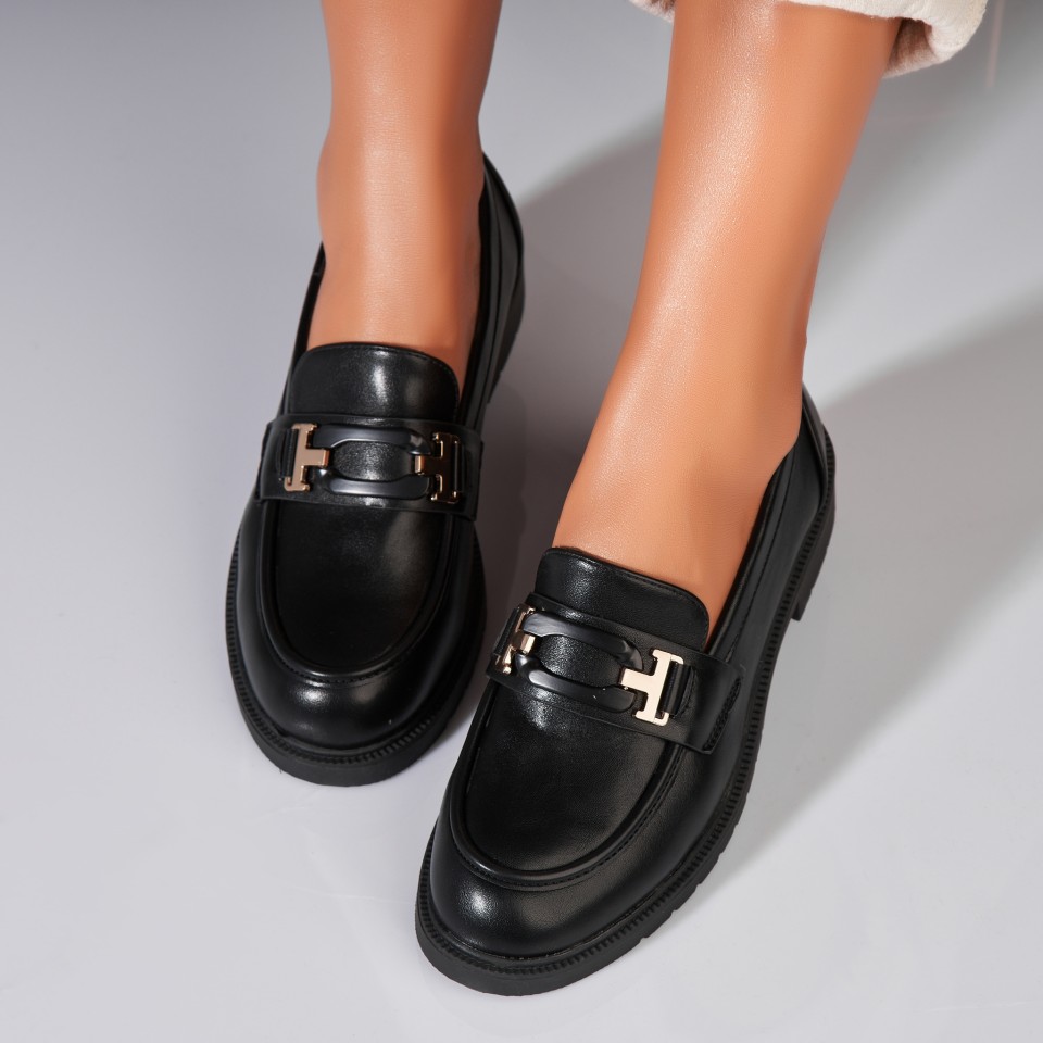 Poze Pantofi dama casual Negri din Piele Ecologica Darcy