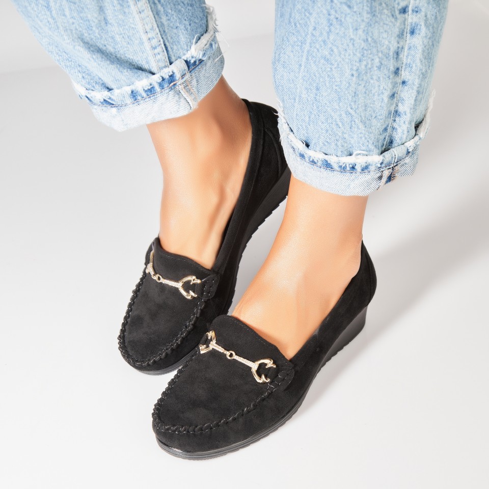 Poze Pantofi dama casual Negri din Piele Ecologica Intoarsa Aanya2