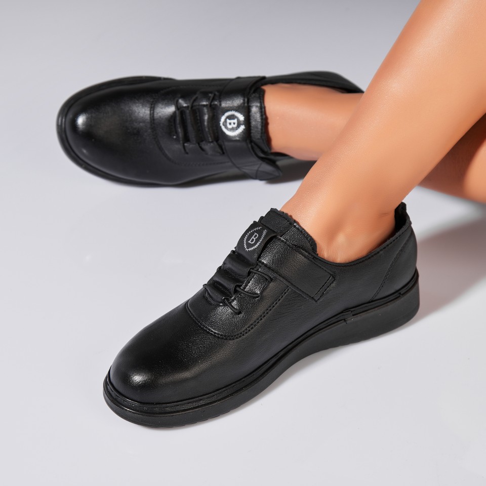 Poze Pantofi dama casual Negri din Piele Ecologica Kaylyn
