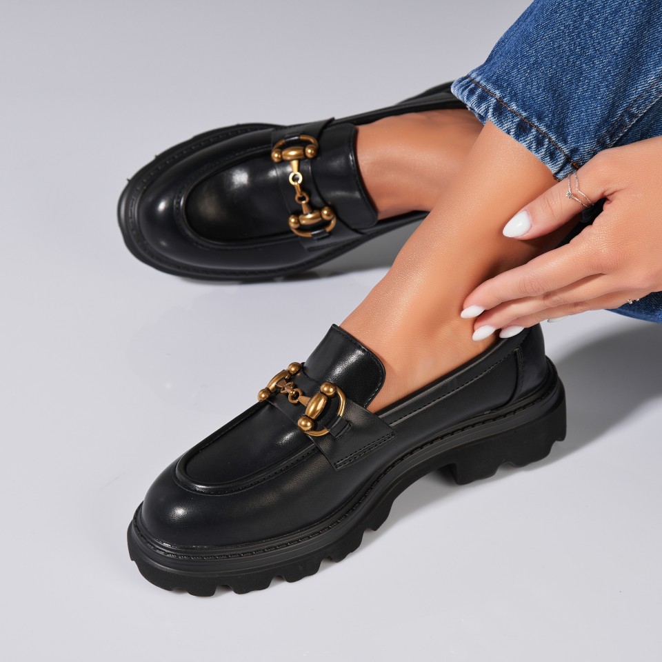 Poze Pantofi dama casual Negri din Piele Ecologica Maylin