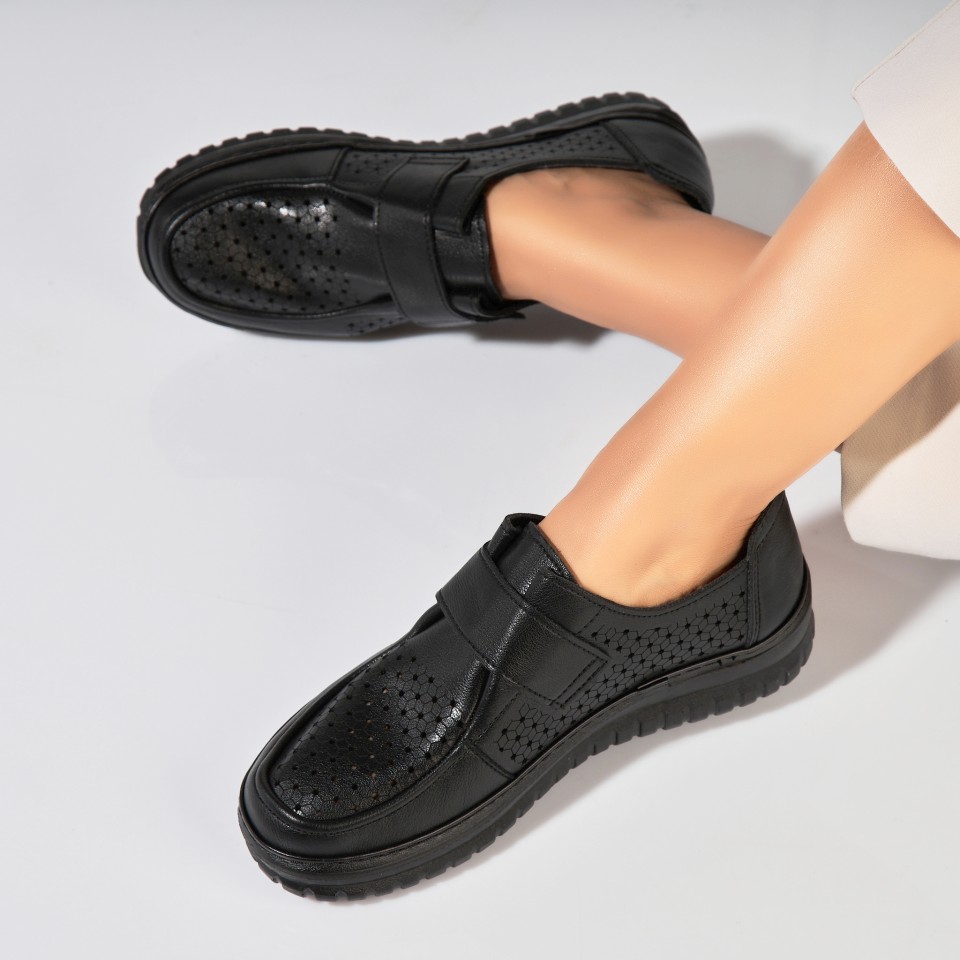 Poze Pantofi dama casual Negri din Piele Ecologica Nayali