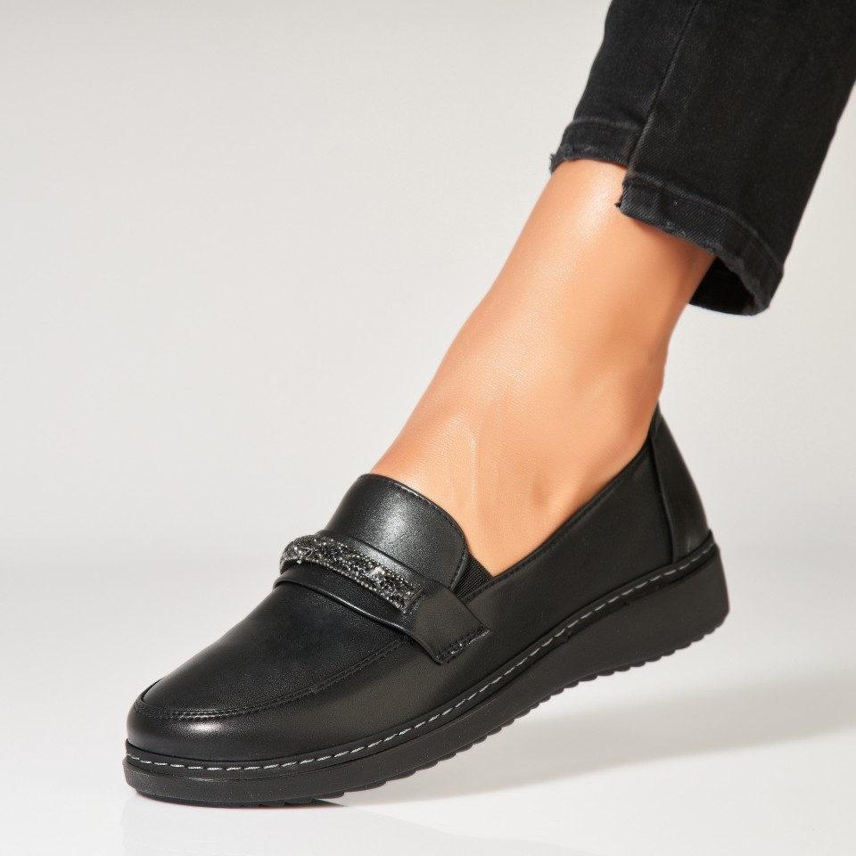 Poze Pantofi dama casual Negri din Piele Ecologica Ruuka