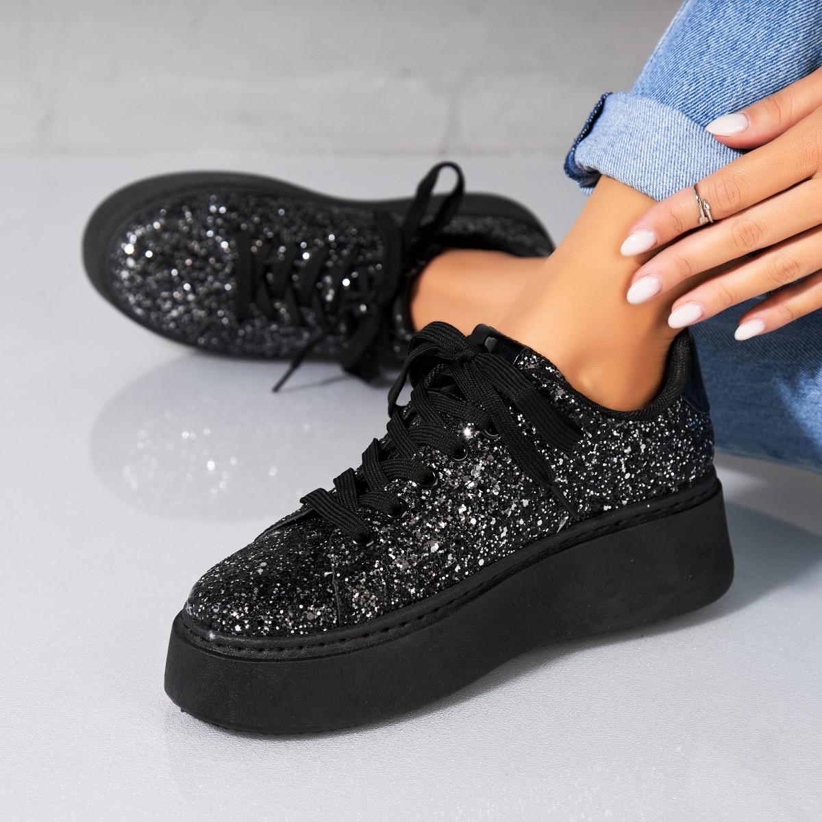 Poze Adidași damă Glitter Negru Aster2