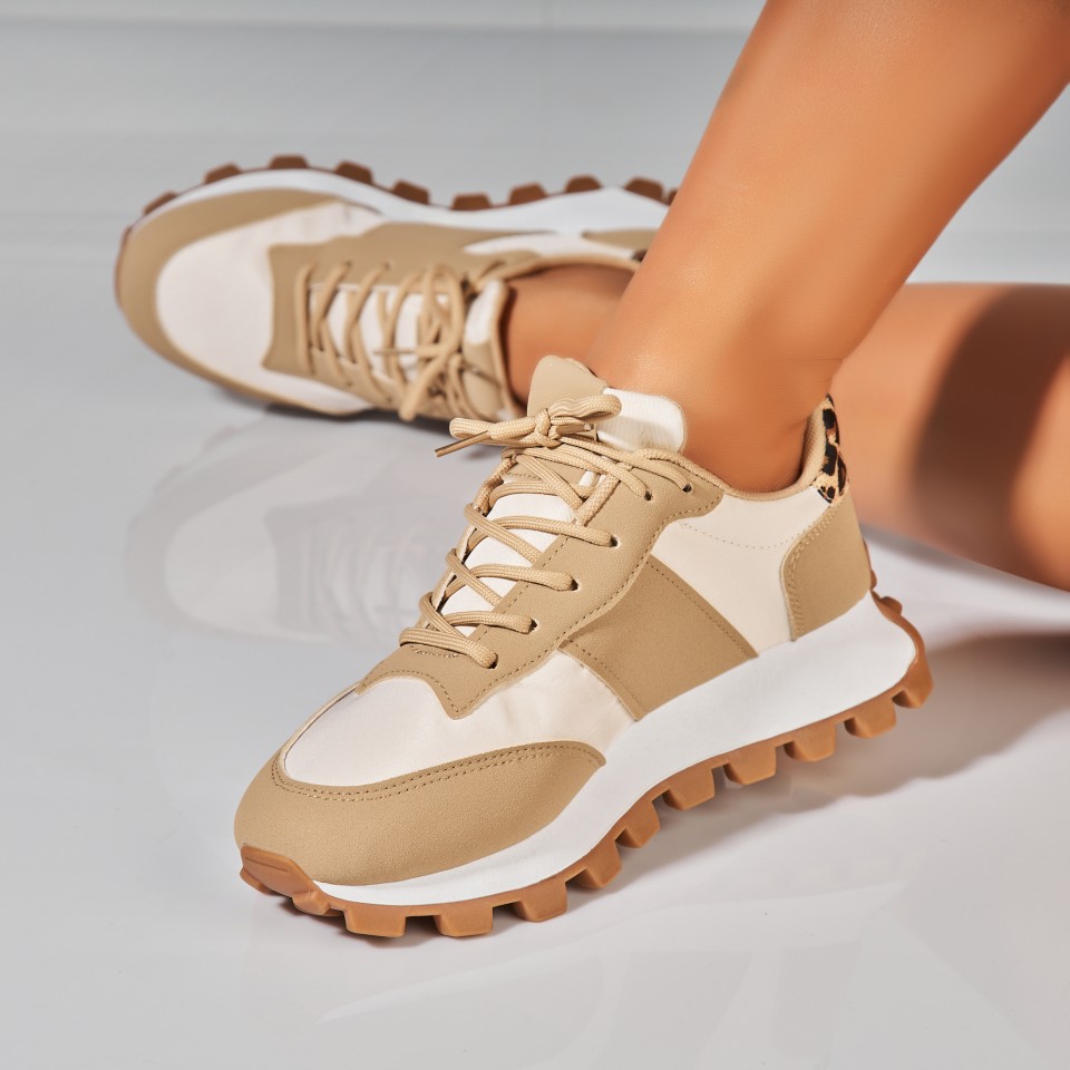 Poze Adidasi Dama Kaki din Piele Ecologica Muskan