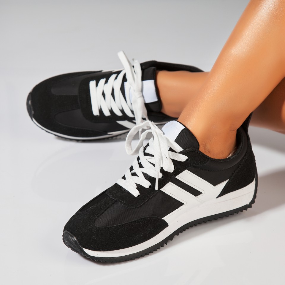Poze Adidași damă Negri din Piele Ecologica Intoarsa Kiro