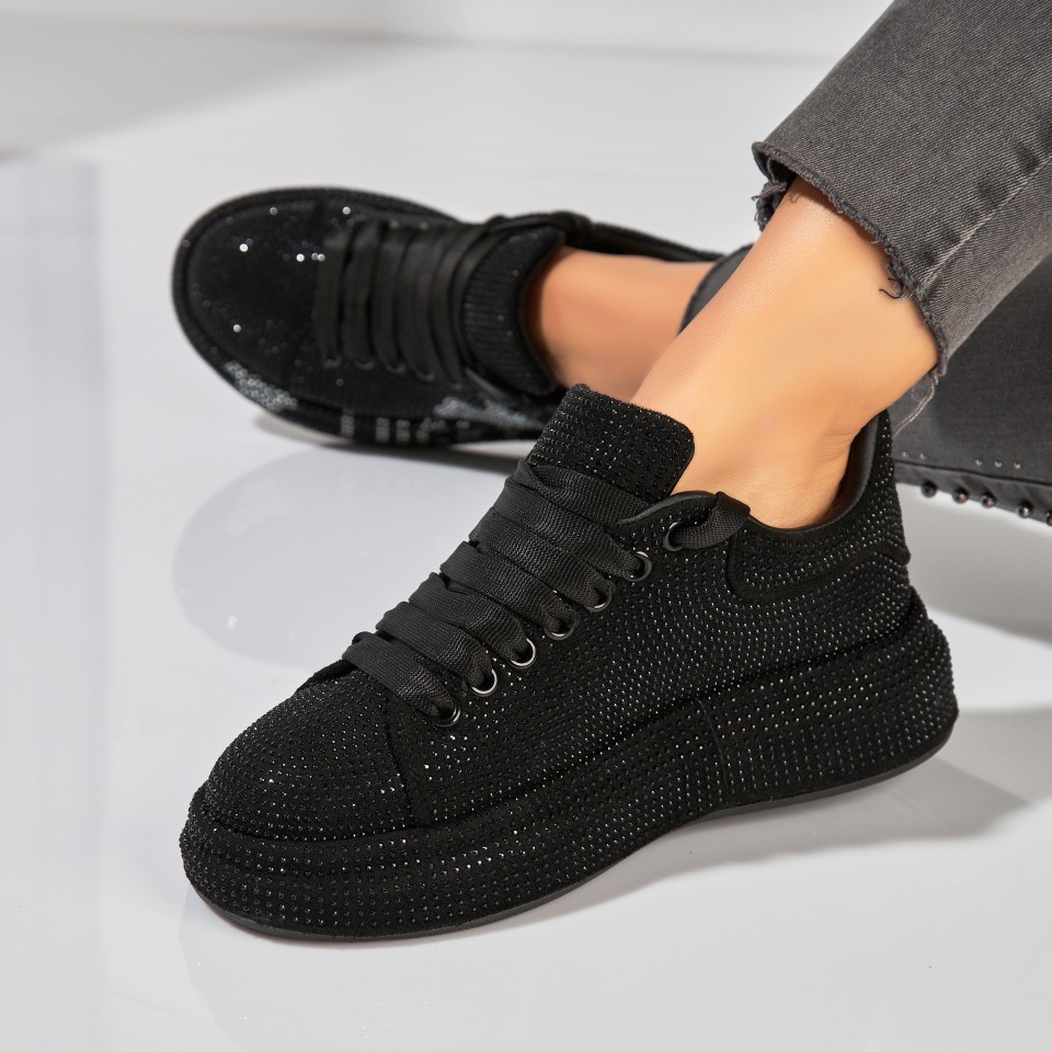 Poze Adidași damă Negri din Piele Ecologica Intoarsa Nikky
