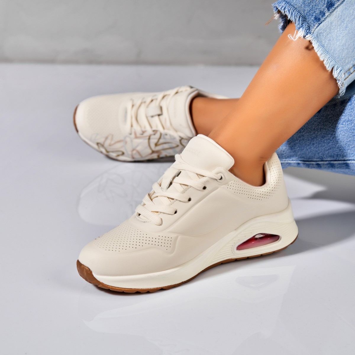 Poze Adidași damă Piele Ecologica Intoarsa Bej Aliha