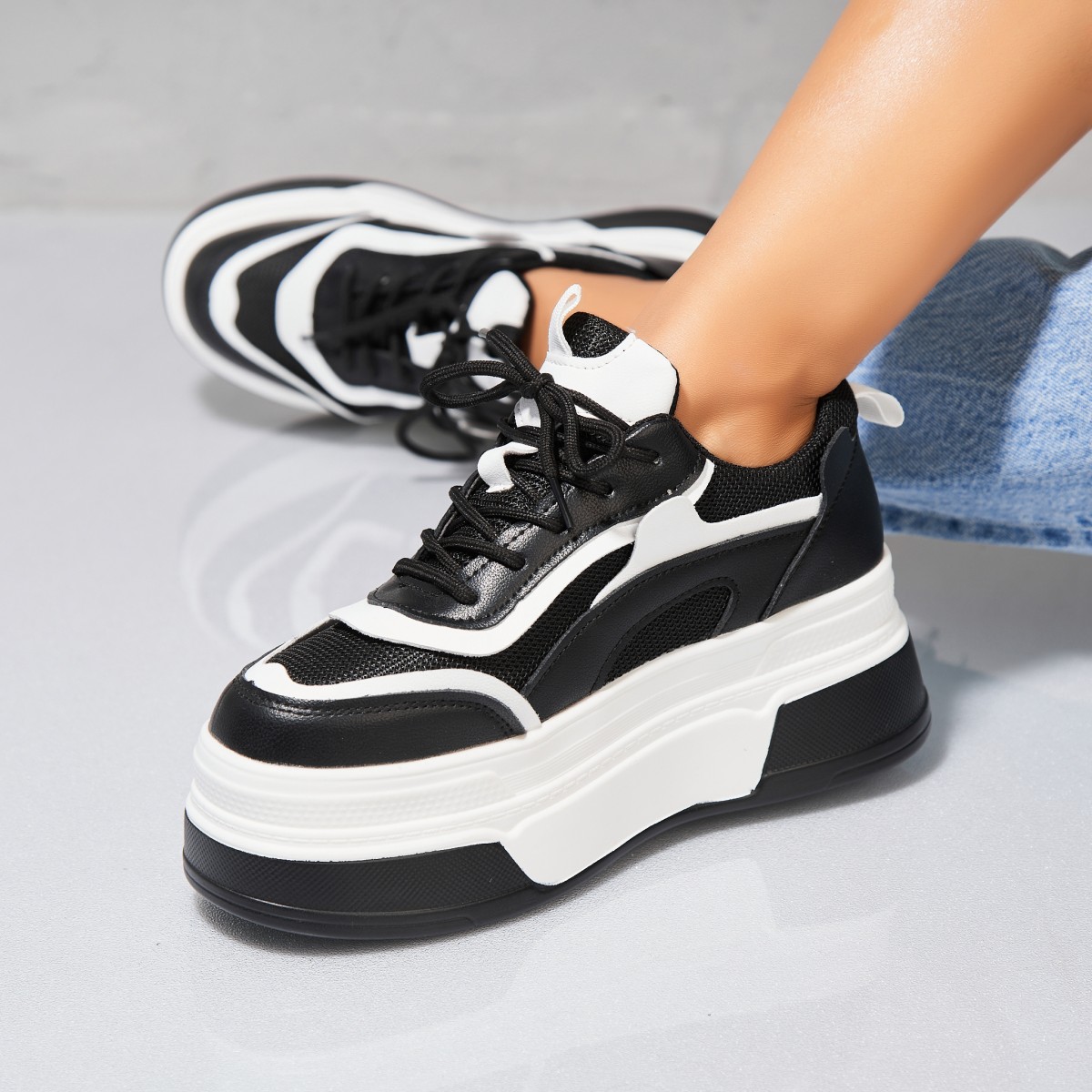 Poze Adidași damă Piele Ecologica Negru Maley