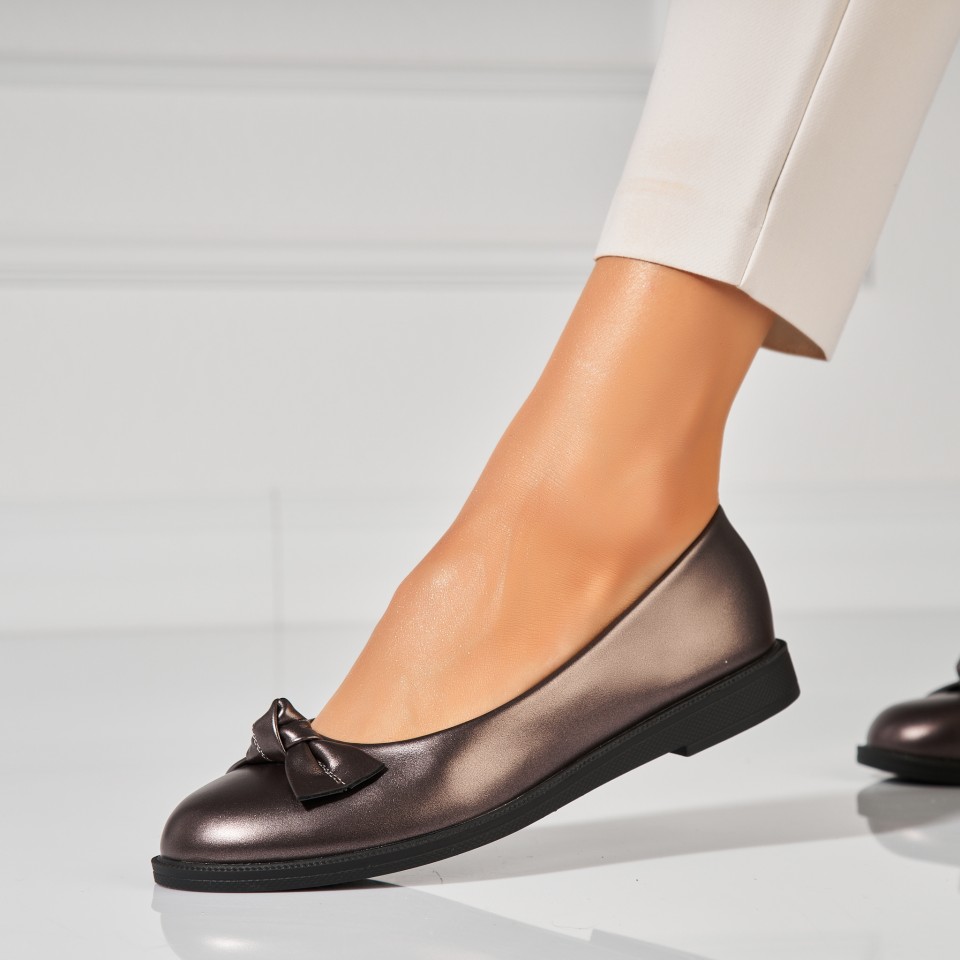 Poze Balerini dama Piele Ecologica Bronz Avien