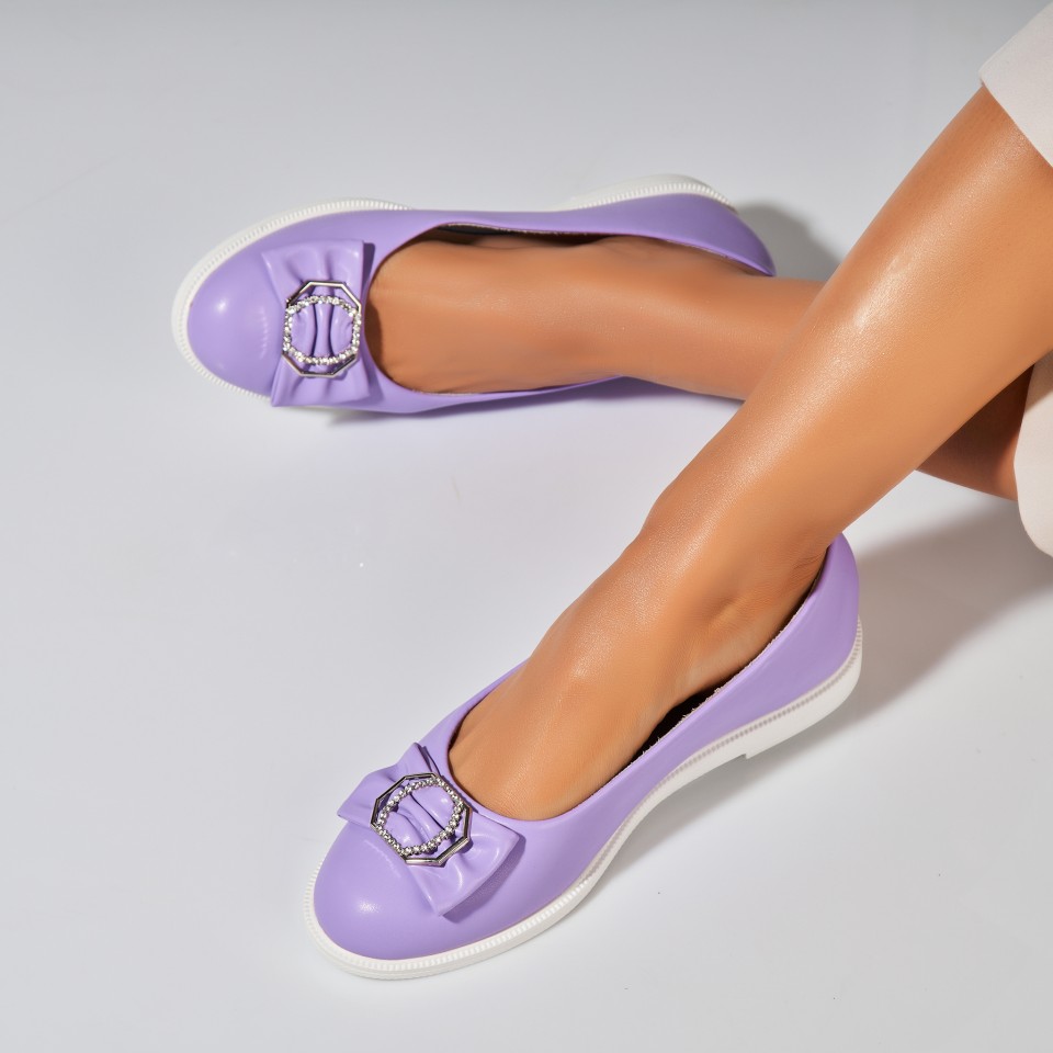 Poze Balerini dama Piele Ecologica Mov Laren