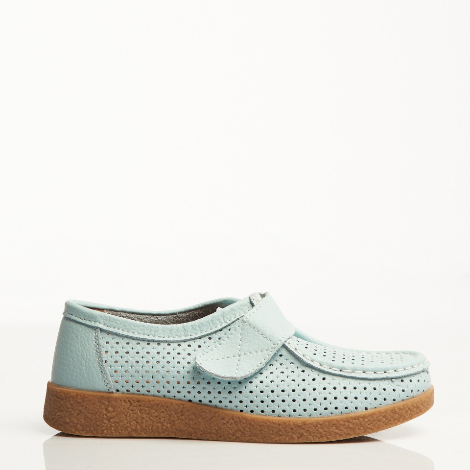 Poze Mocasini dama Piele Naturala Albastri Takari