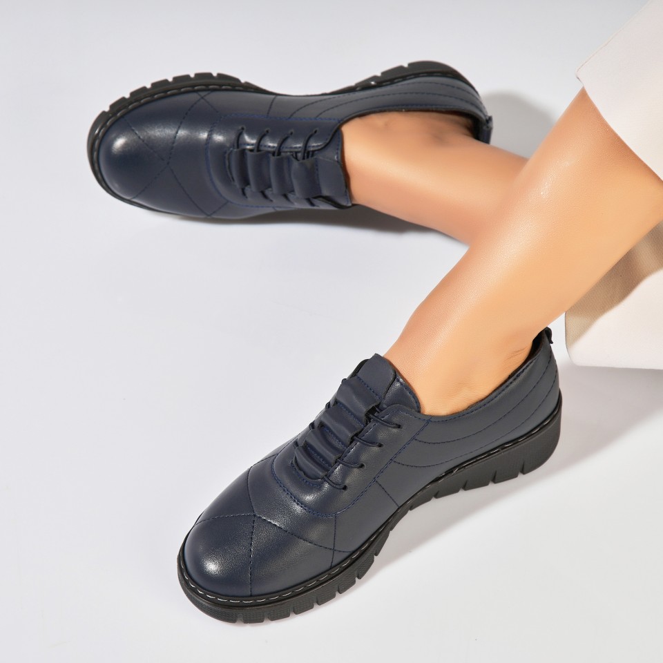 Poze Pantofi dama casual Albastri din Piele Ecologica Avaley