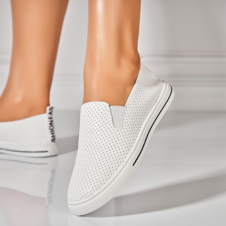 Poze Pantofi dama casual Albi din Piele Ecologica Aylin