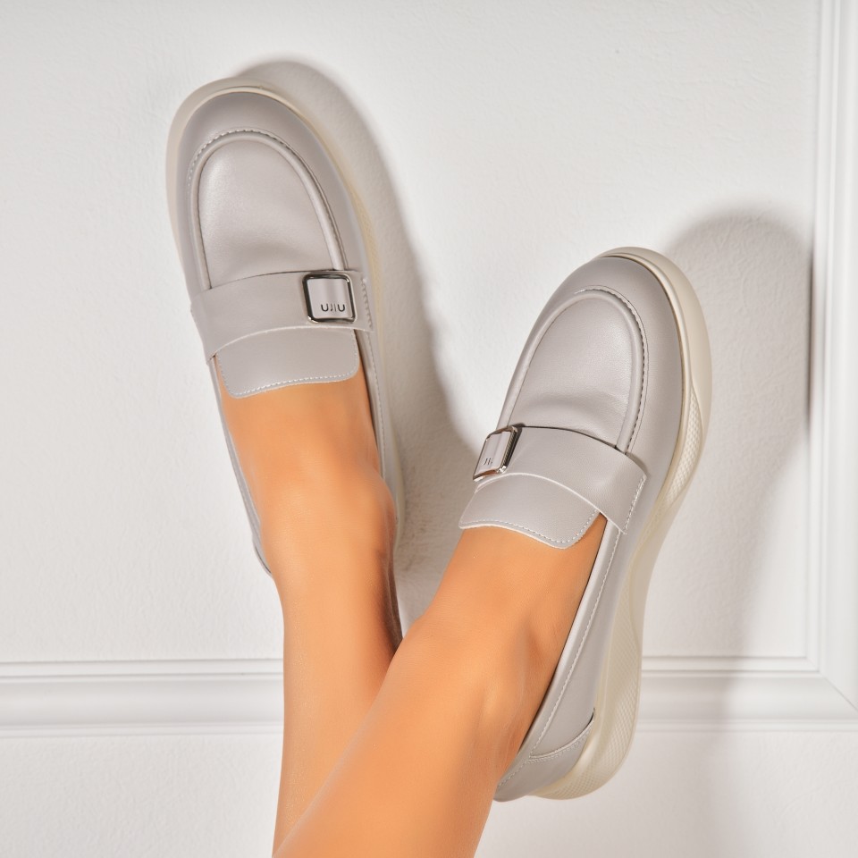 Poze Pantofi dama casual Gri din Piele Ecologica Phoebe