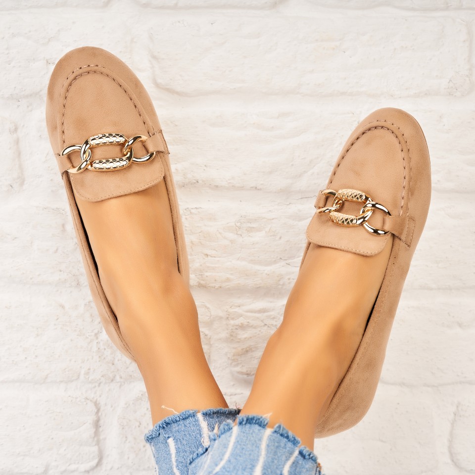 Poze Pantofi dama casual Kaki din Piele Ecologica Intoarsa Ekamle
