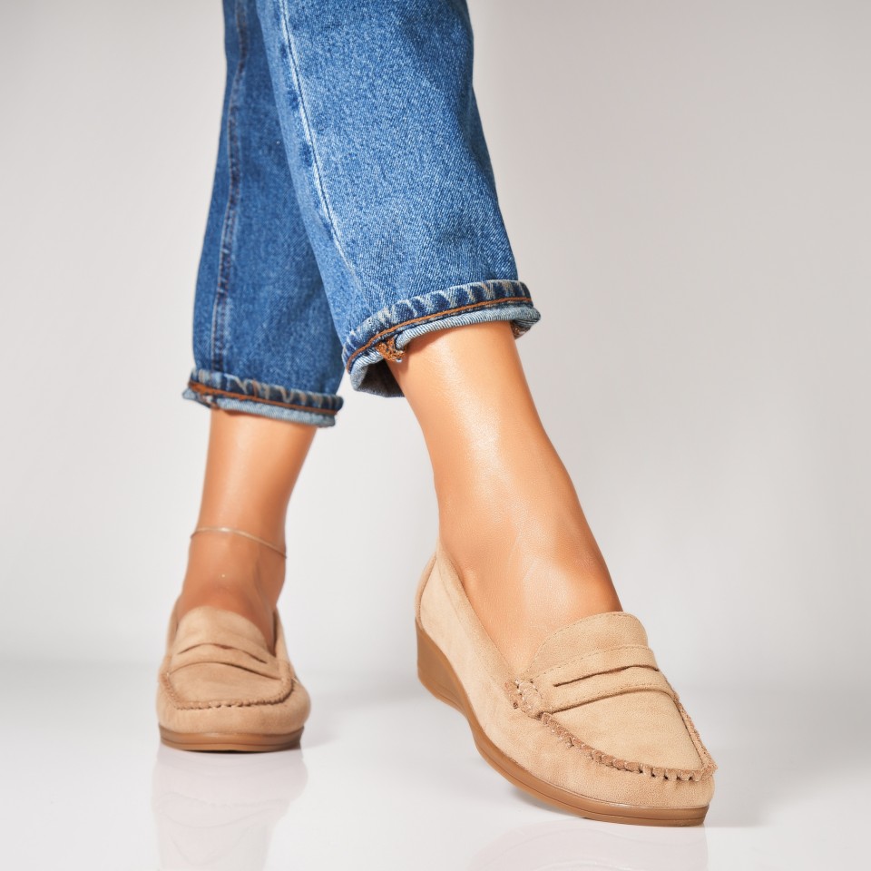 Poze Pantofi dama casual Kaki din Piele Ecologica Intoarsa Liesl