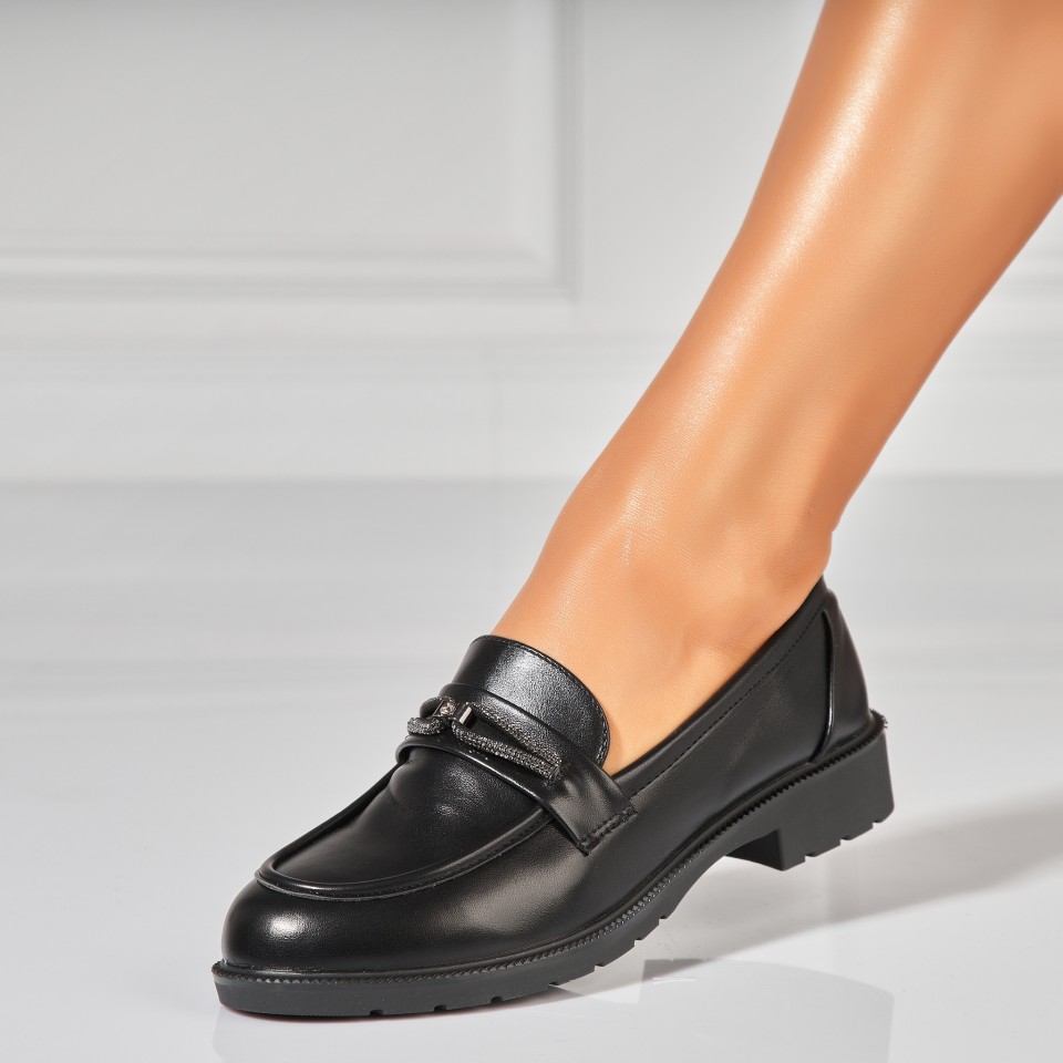 Poze Pantofi dama casual Negri din Piele Ecologica Averi