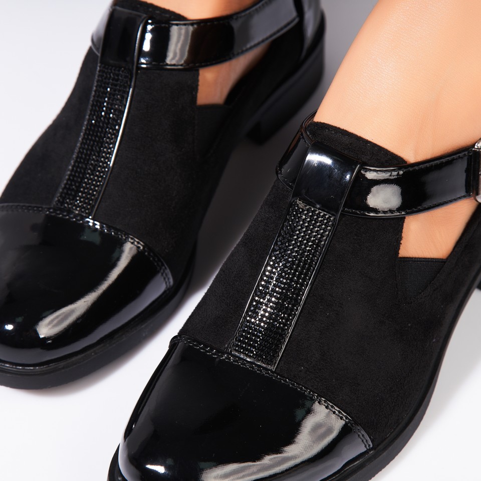 Poze Pantofi dama casual Negri din Piele Ecologica Intoarsa Lenya2