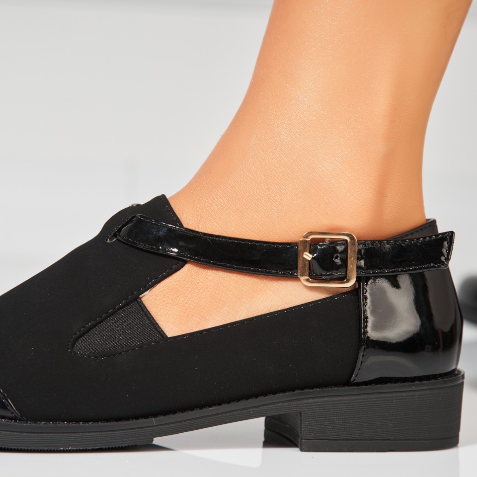 Poze Pantofi dama casual Negri din Piele Ecologica Intoarsa Nisreen2