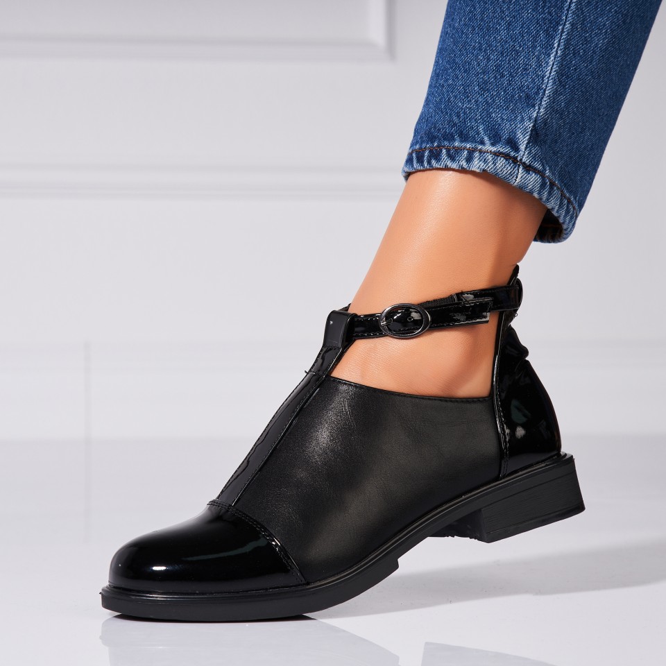 Poze Pantofi dama casual Negri din Piele Ecologica Kanari