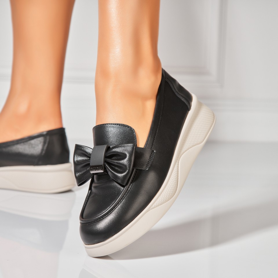 Poze Pantofi dama casual Negri din Piele Ecologica Nikita