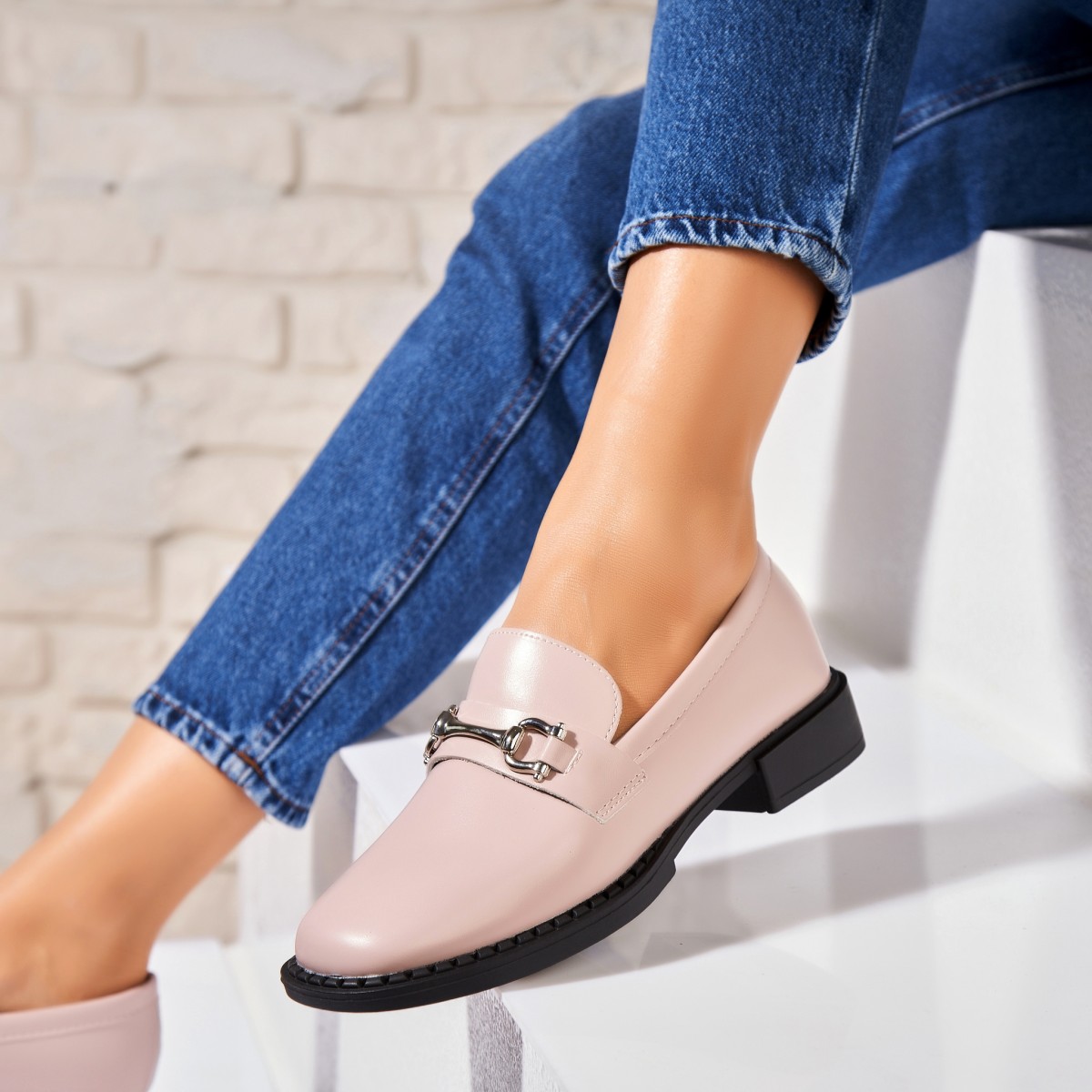 Poze Pantofi dama casual Roz din Piele Ecologica Ayson