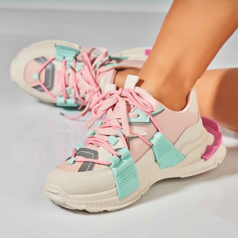 Poze Adidasi Dama Color din Piele Ecologica Korie