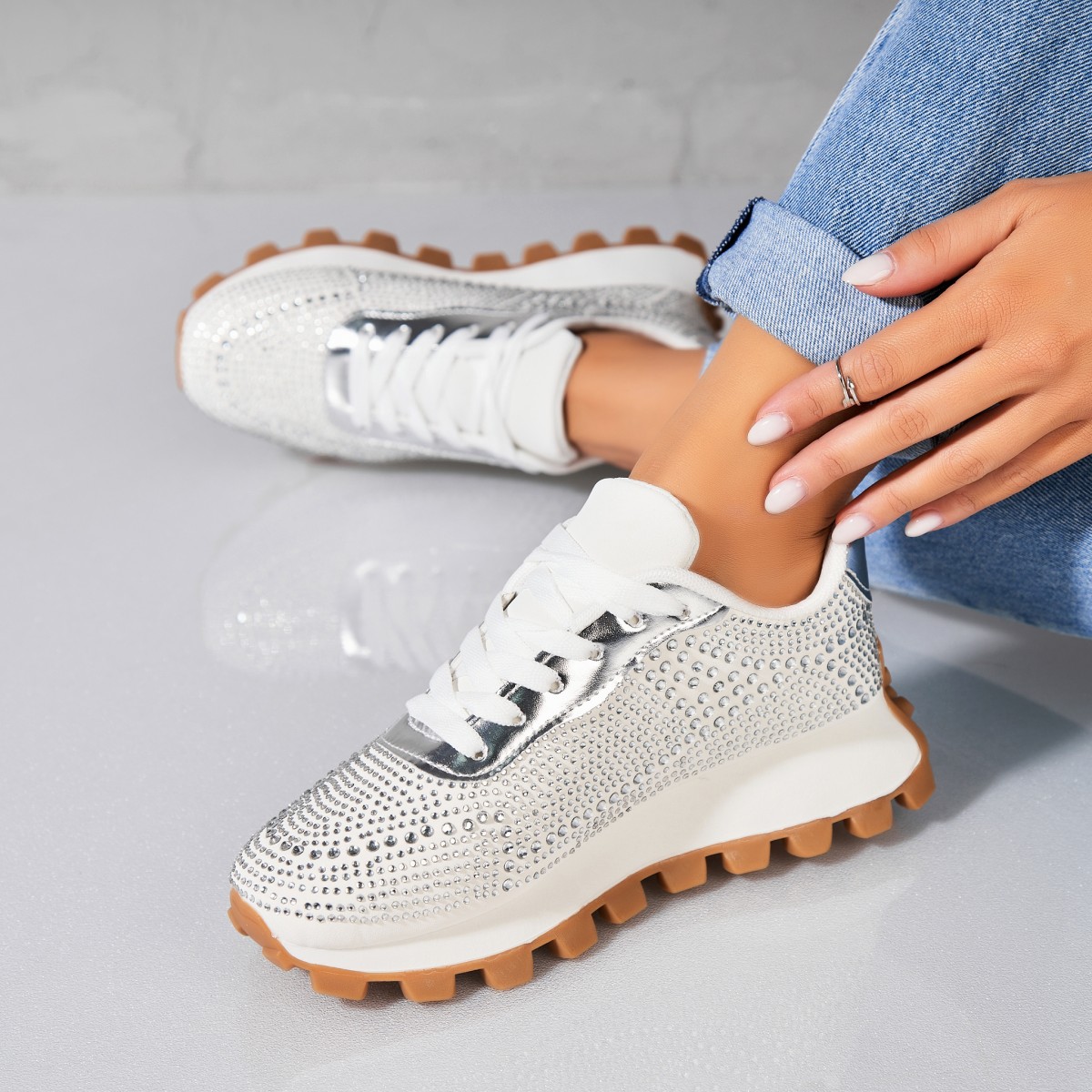 Poze Adidași damă Piele Ecologica Alb Tayon