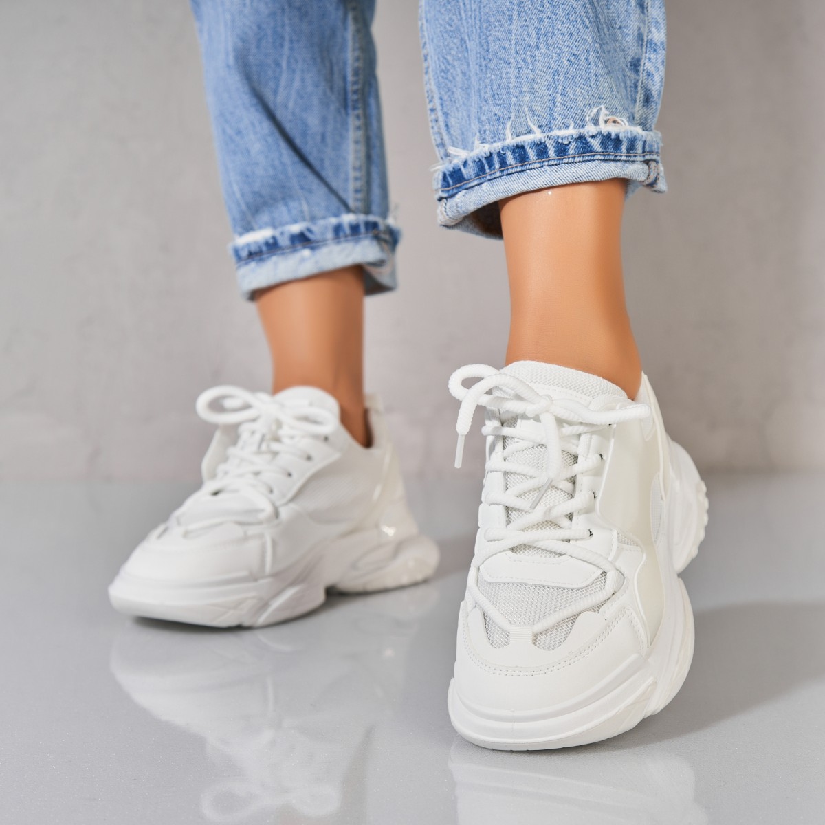 Poze Adidași damă Piele Ecologica Alb Zarie