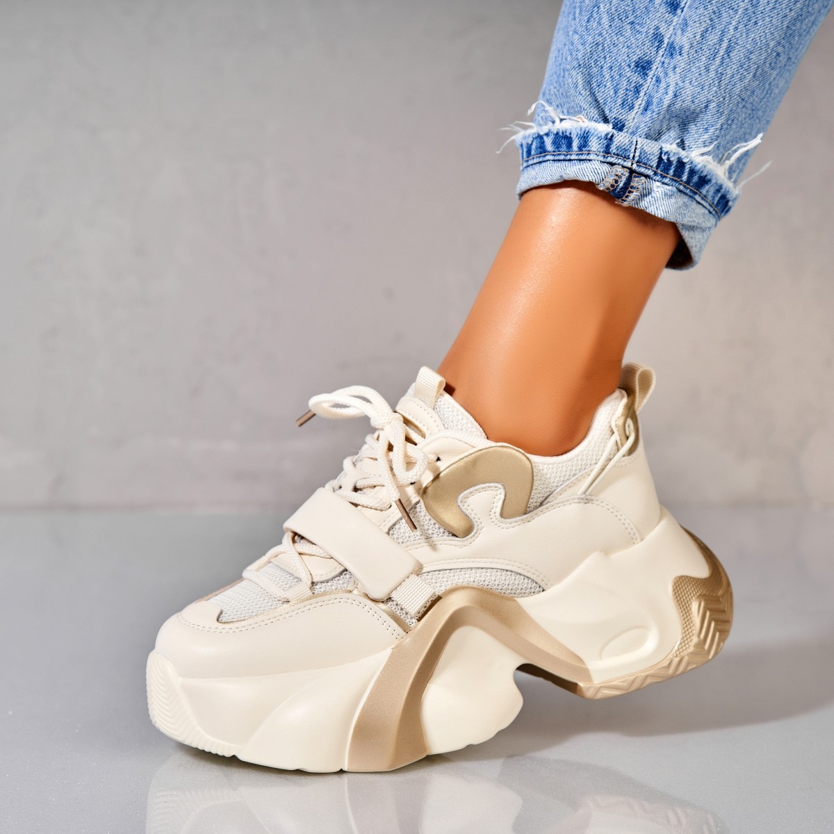 Poze Adidași damă Piele Ecologica Bej Enza