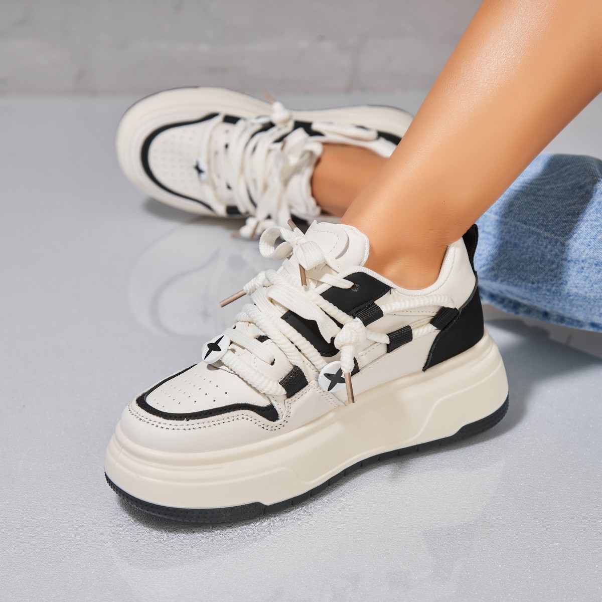 Poze Adidași damă Piele Ecologica Crem Deya