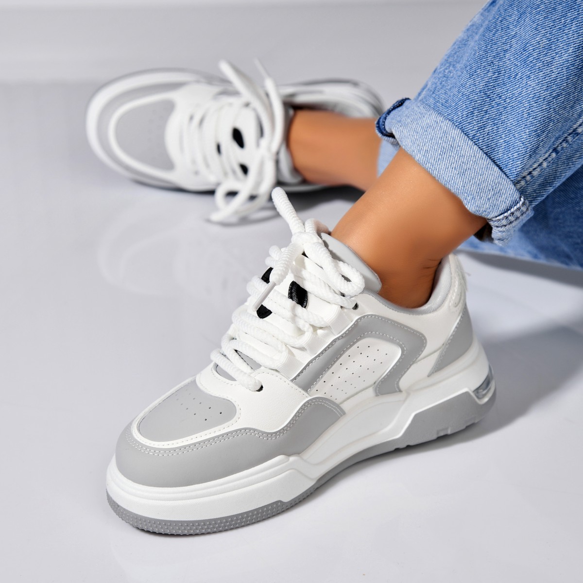 Poze Adidași damă Piele Ecologica Gri Anyra