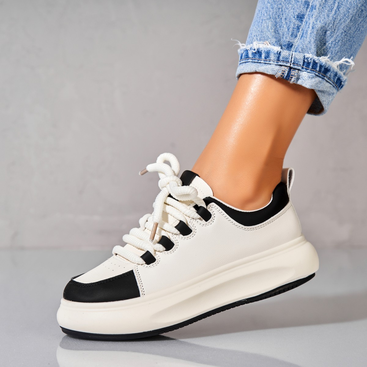 Poze Adidași damă Piele Ecologica Negru Ineza2