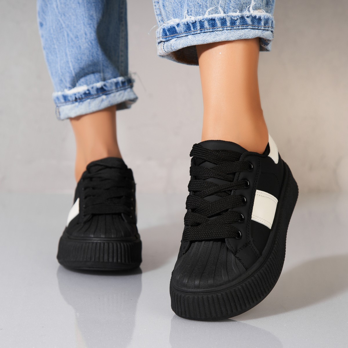 Poze Adidași damă Piele Ecologica Negru Lainy