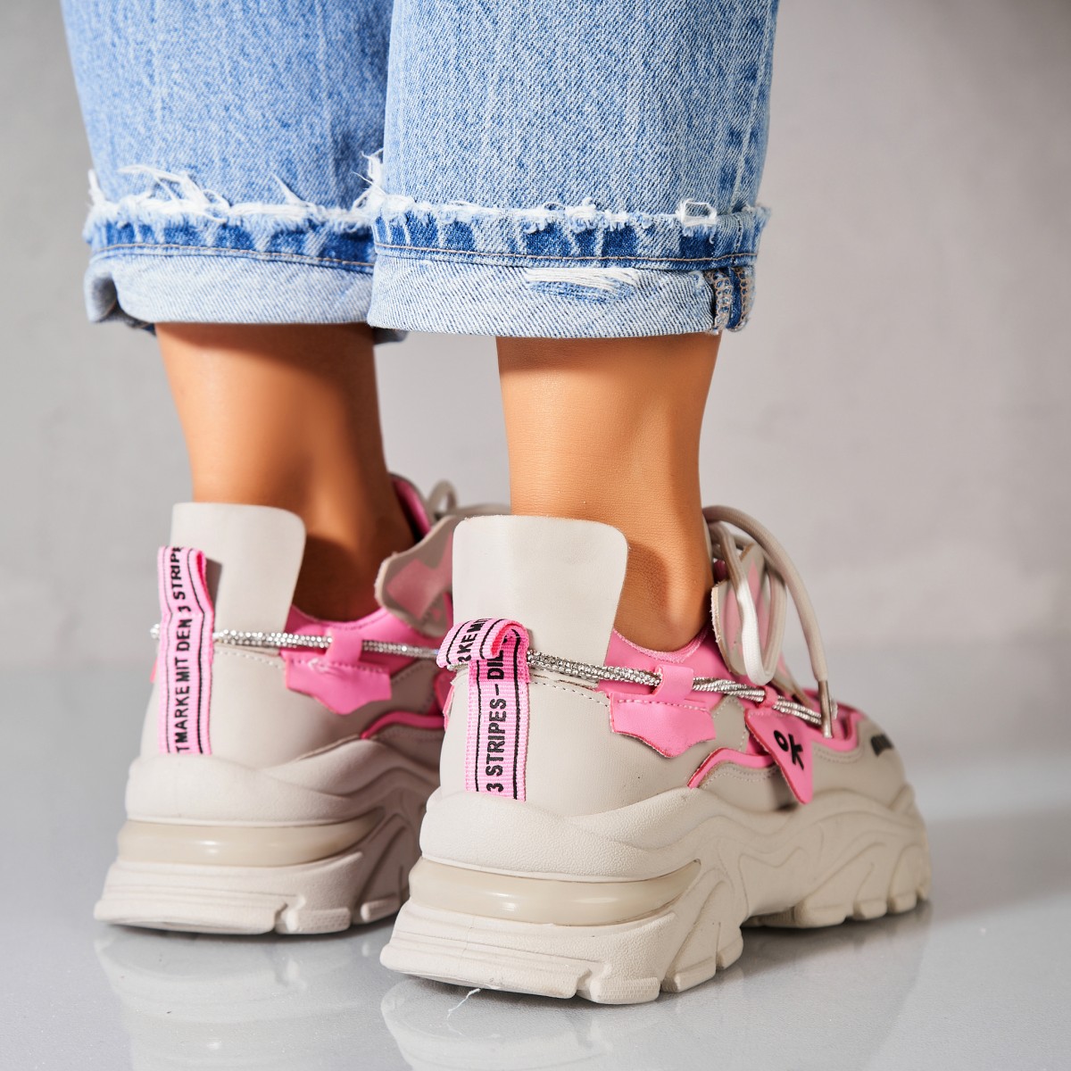 Poze Adidași damă Piele Ecologica Roz Rajvi